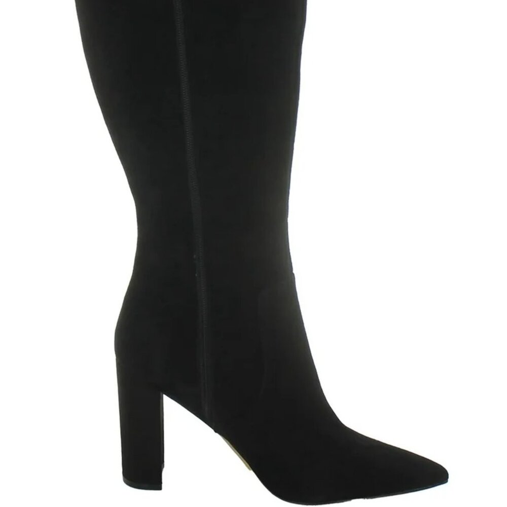 Nine West Size 9M Suede Danee Pointed Toe Knee-High Boots.